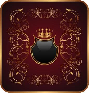 Vintage post mark with heraldic elements Stock Illustration