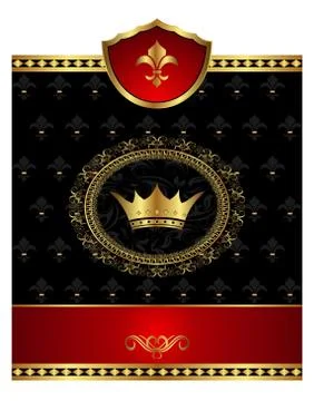 Vintage post mark with heraldic elements Stock Illustration
