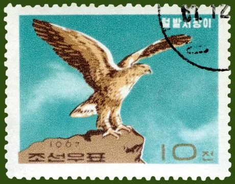 Vintage  postage stamp. Eagle Foto stock