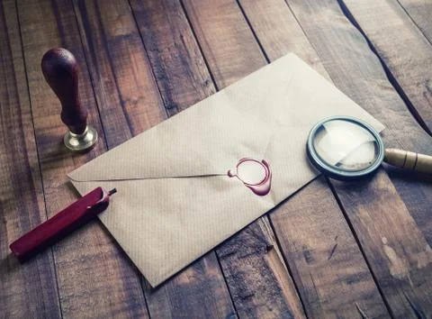 Vintage postal accessories Stock Photos