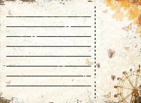 Vintage postcard Stock Illustration