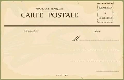 Vintage postcard Stock Illustration