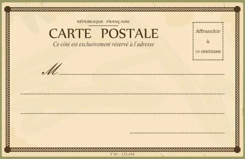 Vintage postcard Stock Illustration