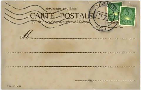 Vintage postcard Stock Illustration