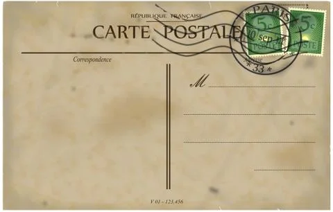 Vintage postcard Stock Illustration