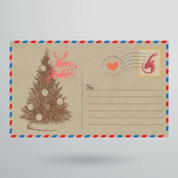 Vintage postcard Stock Illustration