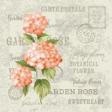 The Vintage postcard Stock Illustration