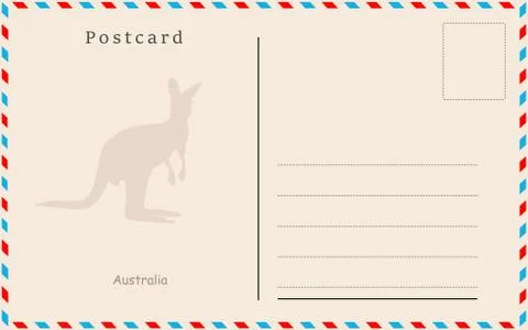 Vintage postcard. Vector design. ?ountries of the world. Australia Illustrazione stock