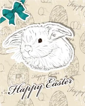 Vintage poster about Easter. Stock Illustration