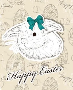 Vintage poster about Easter. Stock Illustration