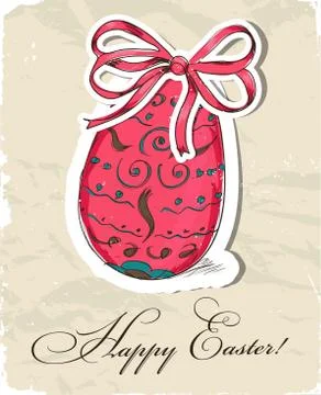 Vintage poster about Easter. Stock Illustration