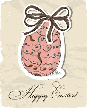 Vintage poster about Easter. Stock Illustration