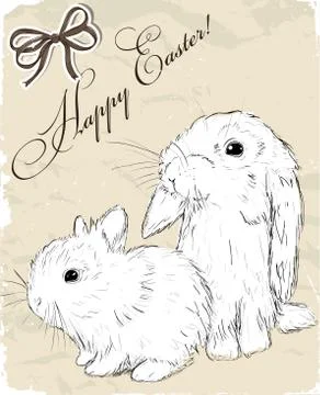 Vintage poster about Easter. Stock Illustration