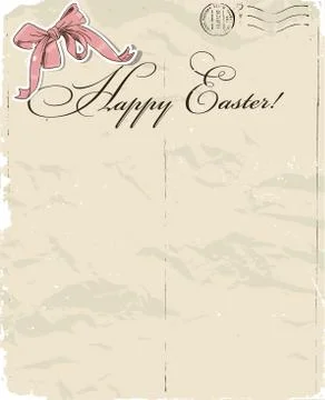 Vintage poster about Easter. Stock Illustration