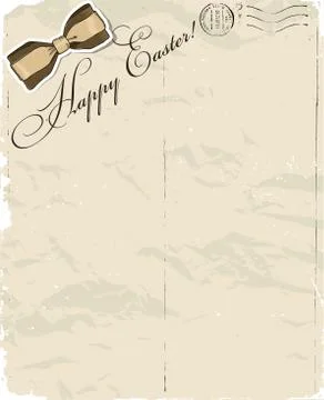 Vintage poster about Easter. Stock Illustration