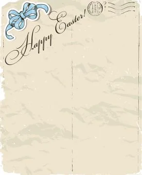 Vintage poster about Easter. Stock Illustration