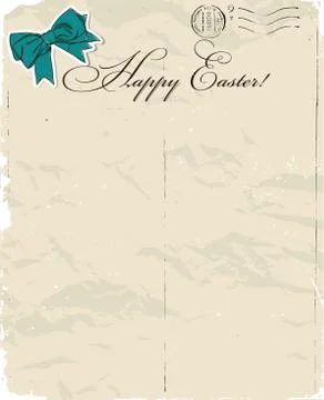 Vintage poster about Easter. Stock Illustration