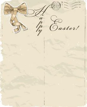 Vintage poster about Easter. Stock Illustration