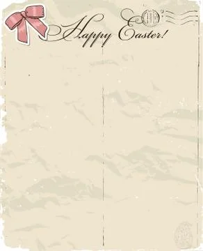 Vintage poster about Easter. Stock Illustration