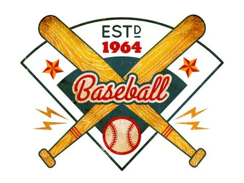Vintage poster for baseball. Stock Illustration