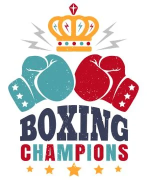 Vintage poster for boxing 库存插图