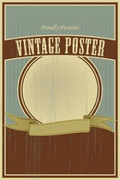 Vintage poster Stock Illustration