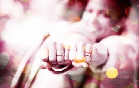Vintage power of love background Stock Photos