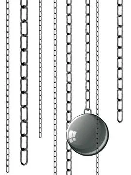 Vintage Prison Shackles Illustrazione stock