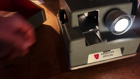 Vintage Projector Slide Show Stock Footage 333480775