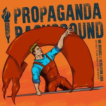 Vintage Propaganda Poster Elements 스톡 일러스트