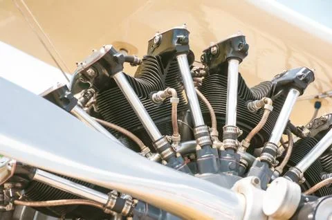 Vintage propeller engine 库存照片