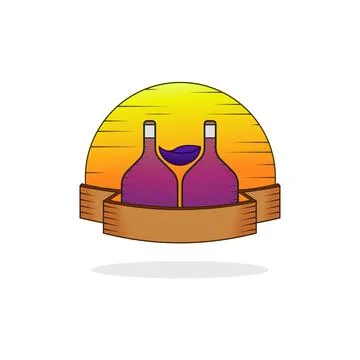 Vintage Pub Bars Logo Stock Illustration
