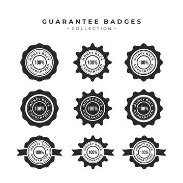 Vintage Quality Guarantee Badges Vector Collections Stock Illustration