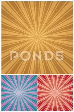 Vintage Radial Background Stock Illustration