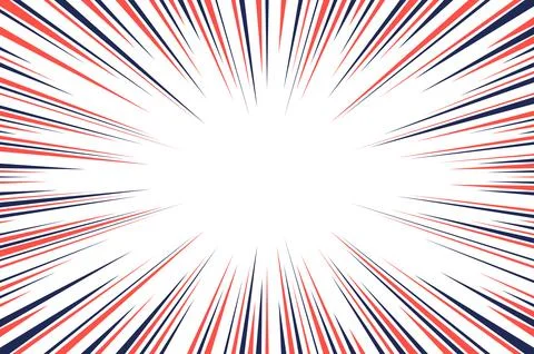 Vintage radial lines comic style backround isolated on transparent background. Stock Illustration