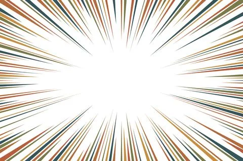 Vintage radial lines comic style backround isolated on transparent background. Stock Illustration