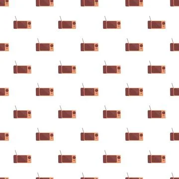 Vintage radio pattern creating retro communication broadcast theme Stock Illustration