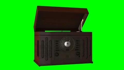 Vintage radio rotating loop Stock Footage 89676532