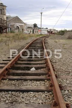 Vintage railway track Stock Photos