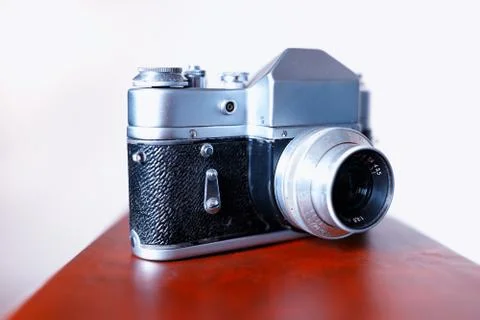 Vintage rangefinder camera background Foto stock