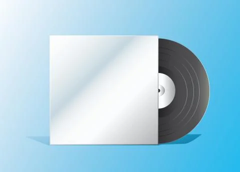 Vintage record with empty cover vector Stock Illustration