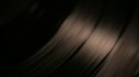 Vintage Record LP player - macro play Video stock 5165612