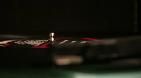 Vintage Record LP player - Rack focus Stock Footage 5165750