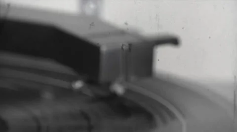 Vintage Record Player Stock Footage 33893135