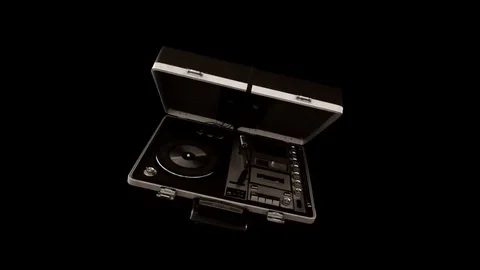 Vintage Record Player Turn with Size Limited Stock Footage 71815647