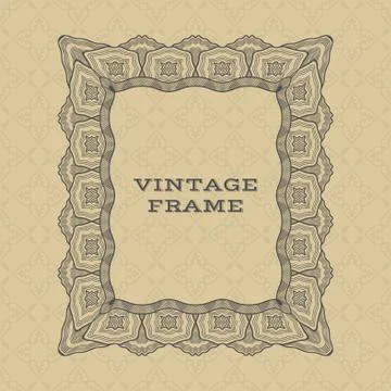 Vintage rectangular frame Stock Illustration