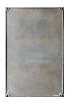 Vintage rectangular metal frame for copy space and isolated 스톡 사진