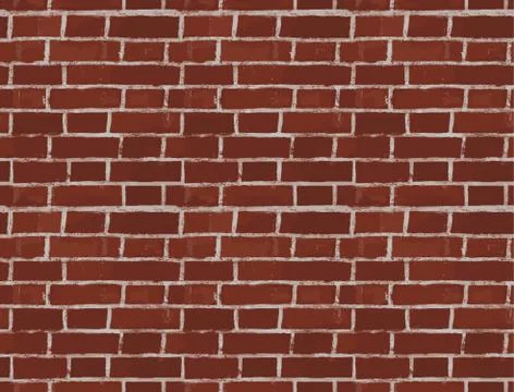 Vintage Red Brick Wall Vector Seamless Pattern 스톡 일러스트