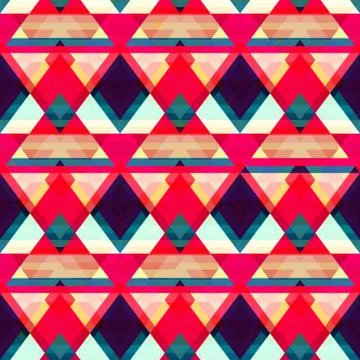 Vintage red color mosaic pattern Stock Illustration