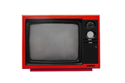 Vintage red tv Stock Photos
